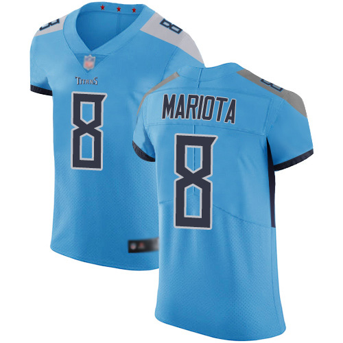 Tennessee Titans lite Light Blue Men Marcus Mariota Alternate Jersey NFL Football 8 Vapor Untouchable
